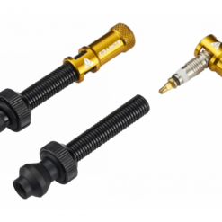 Granite Design Par De Válvulas Tubeless De Boquilla Jugosa De Diseño Granito De 80 Mm Con Tapones De Extracción De Carcasa Dorada