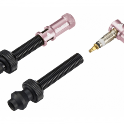 Granite Design Par De Válvulas Tubeless De Boquilla Jugosa De Diseño Granito De 80 Mm Con Tapones De Extracción De Carcasa Rosa