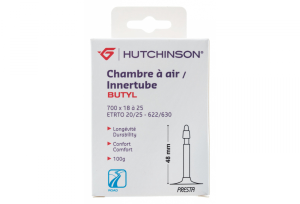 Hutchinson Room Air Route Butyl 700x18 / 25 Válvula 48 Mm 3 Hutchinson Room Air Route Butyl 700x18 / 25 Válvula 48 Mm