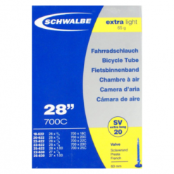 Tubo De Carretera Extra Ligero Schwalbe - 700x18/25c Presta 60mm
