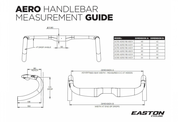 Easton Handlebar EC70 Aero Carbon 7 Easton Handlebar EC70 Aero Carbon - Imagen 5